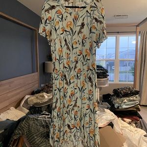 Ava and Viv mint floral high low dress